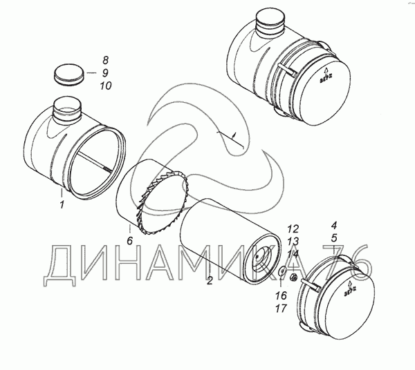 Фильтр воздушный камаз 6522